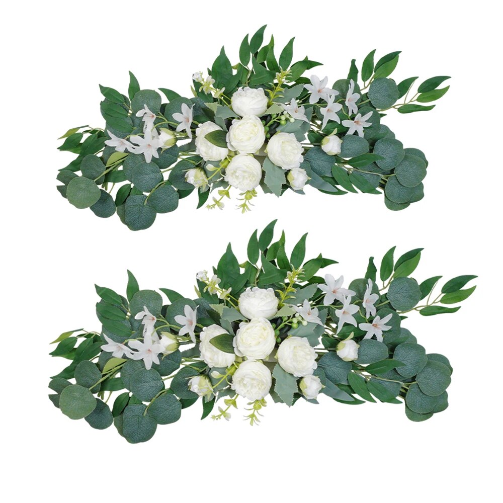 Eucalyptus Preserved - Arco nuziale artificiale Fiori Boho Rosa